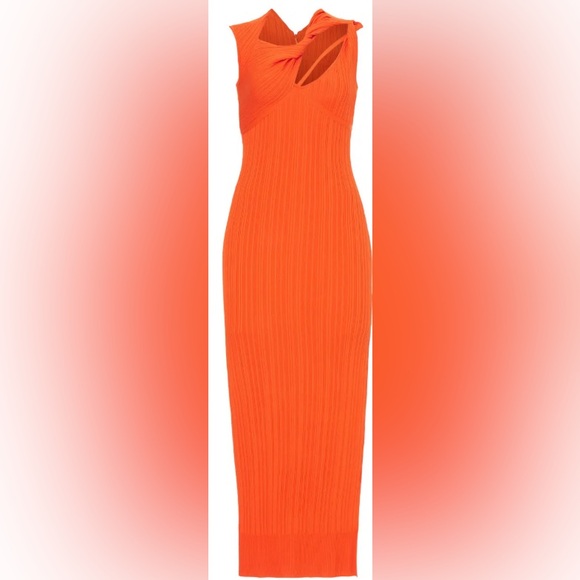 Aknvas Vibrant Orange Backless Dress - Picture 1 of 8